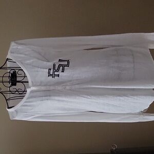 FSU Let Loose Logo Cream Floral Long Sleeve Women's Tee Sz SM $14